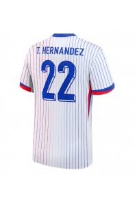 Frankrijk Theo Hernandez #22 Voetbaltruitje Uit tenue EK 2024 Korte Mouw